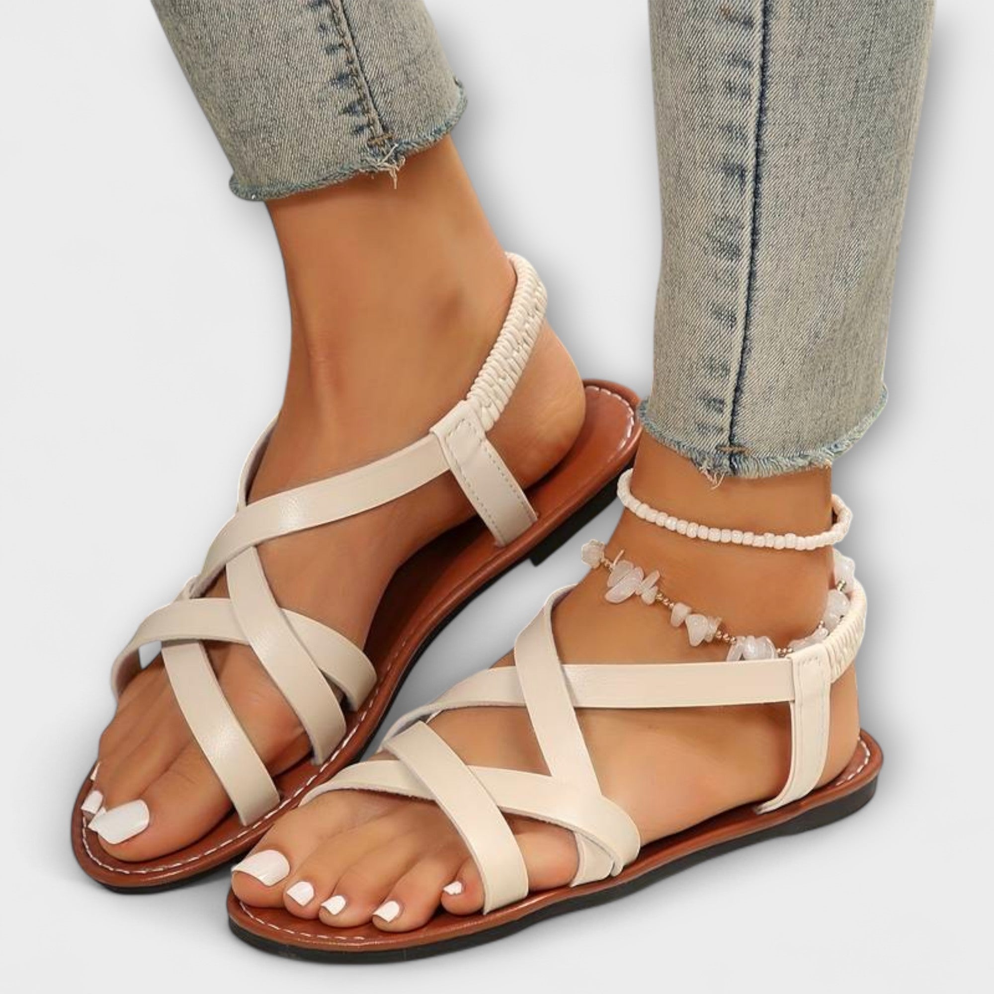 Deborah - Women's sandals with a light cross strap