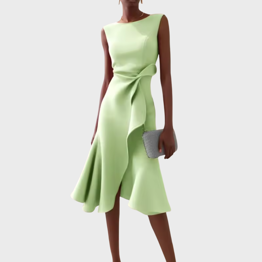 Sheila™ | Draperet asymmetrisk midikjole