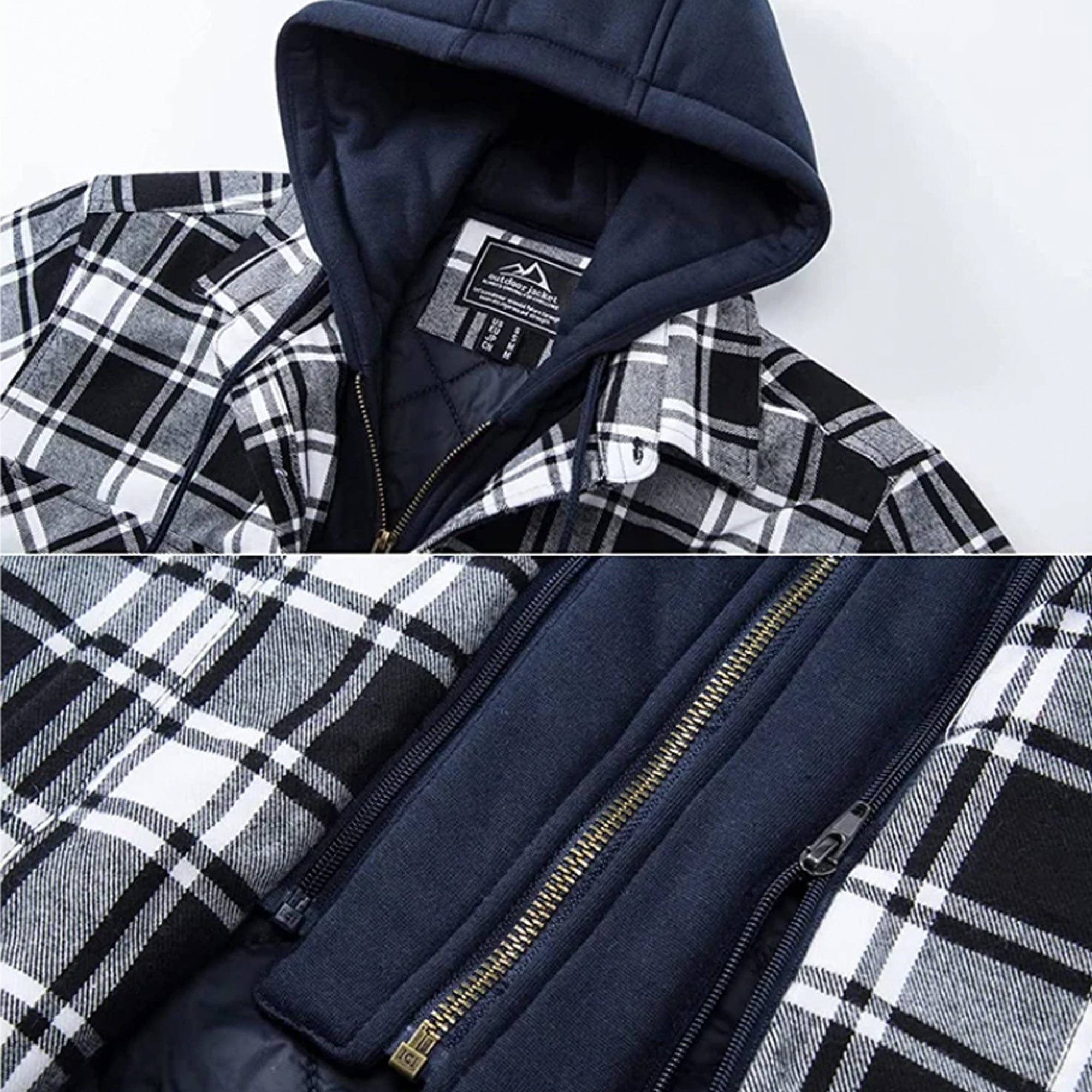 Paxonis - Checked Hooded Jacket