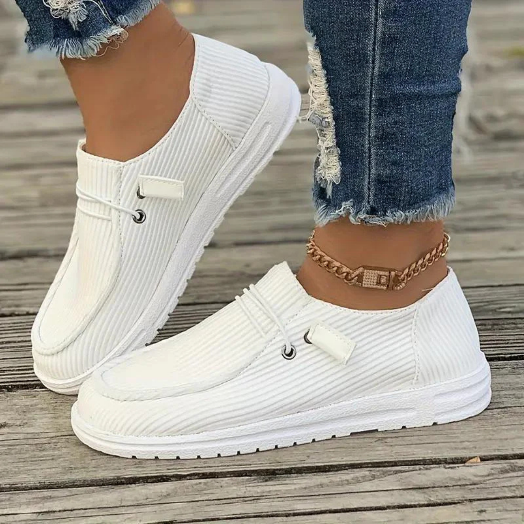 Dahlia - Ribbed Slip-On Flats