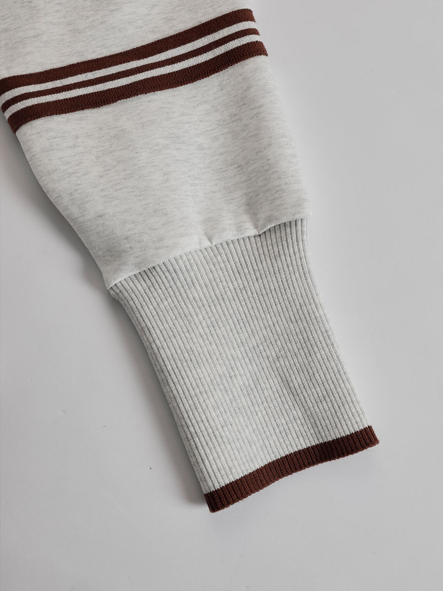 Priscilla - Elegant og sporty sæt med sweatshirt med halv lynlås