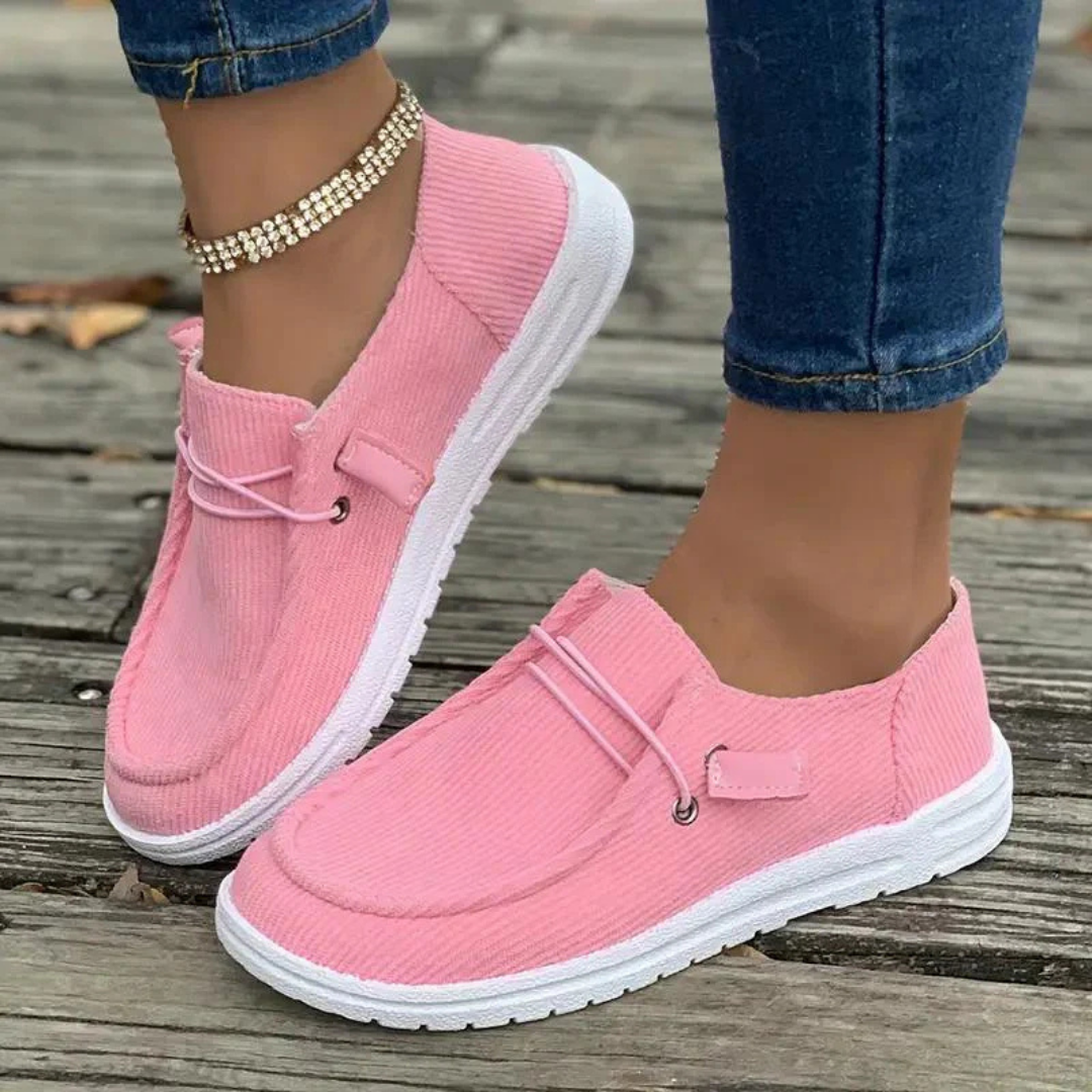 Dahlia - Ribbed Slip-On Flats