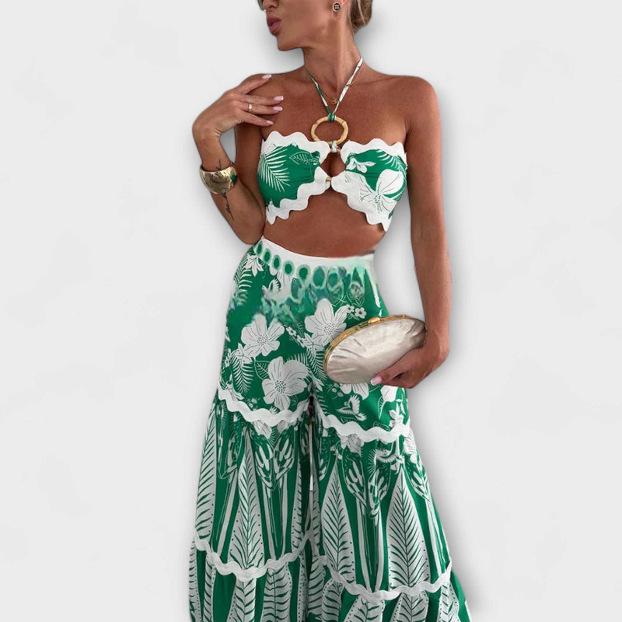 Zella - Cassie Ric Rac Trim Holder Ring Set