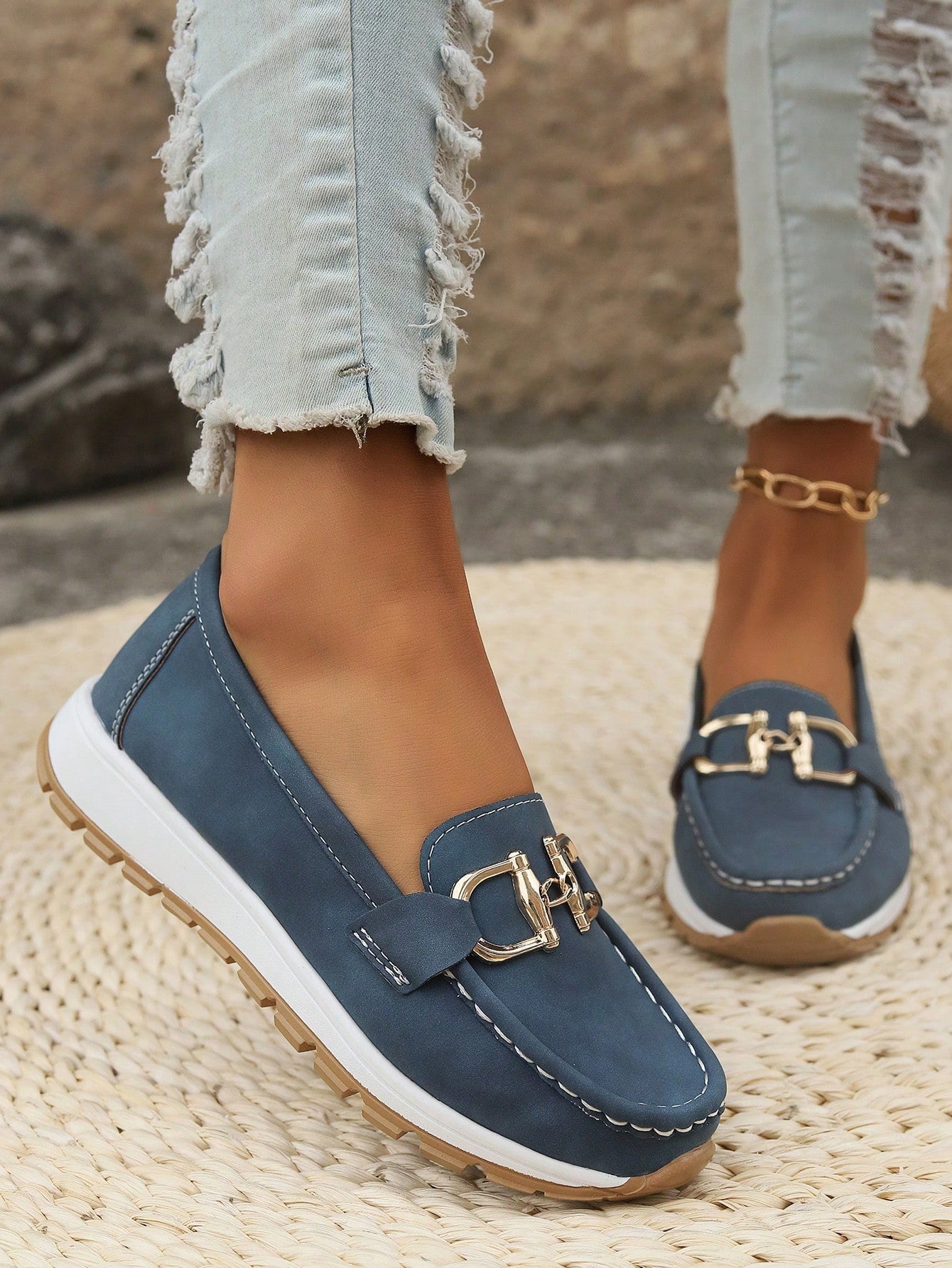 Emma - Mocasines con hebilla plana