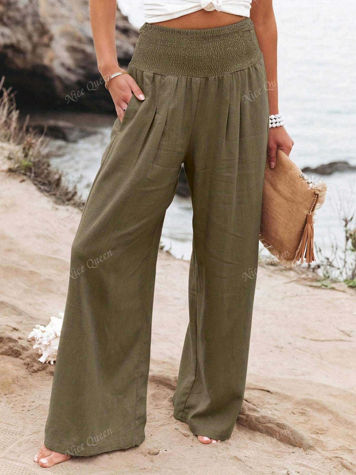 Yavira - Wide Leg Linen Pants