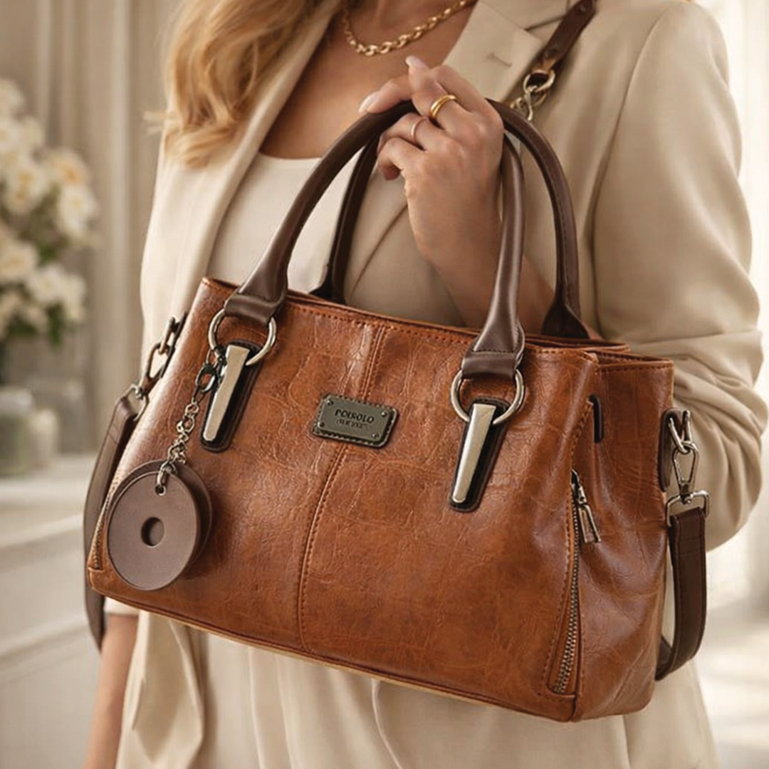Hanzel - Leather Structured Handbag