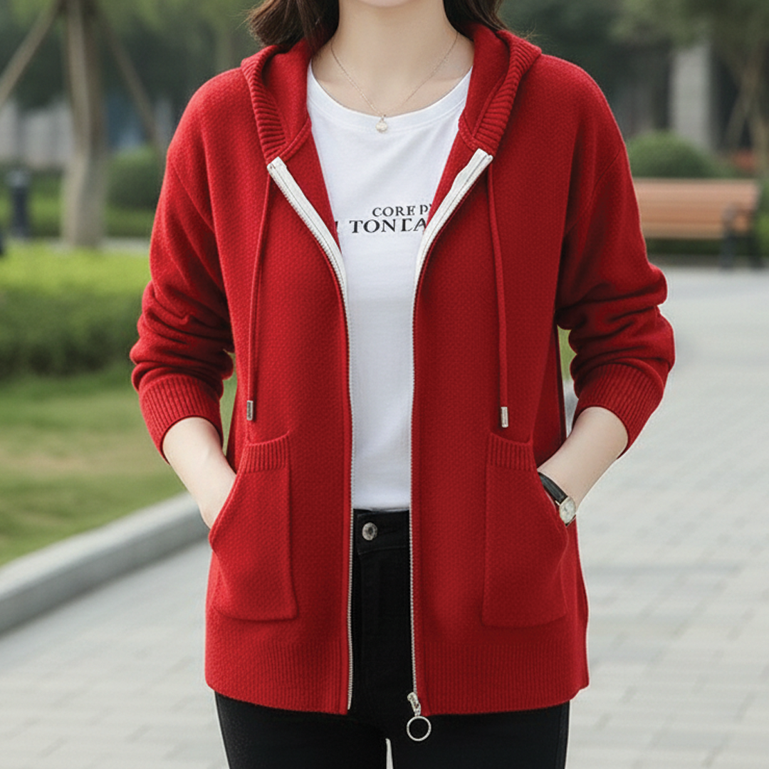 Rosalinda - Wool Zip-Up Hoodie