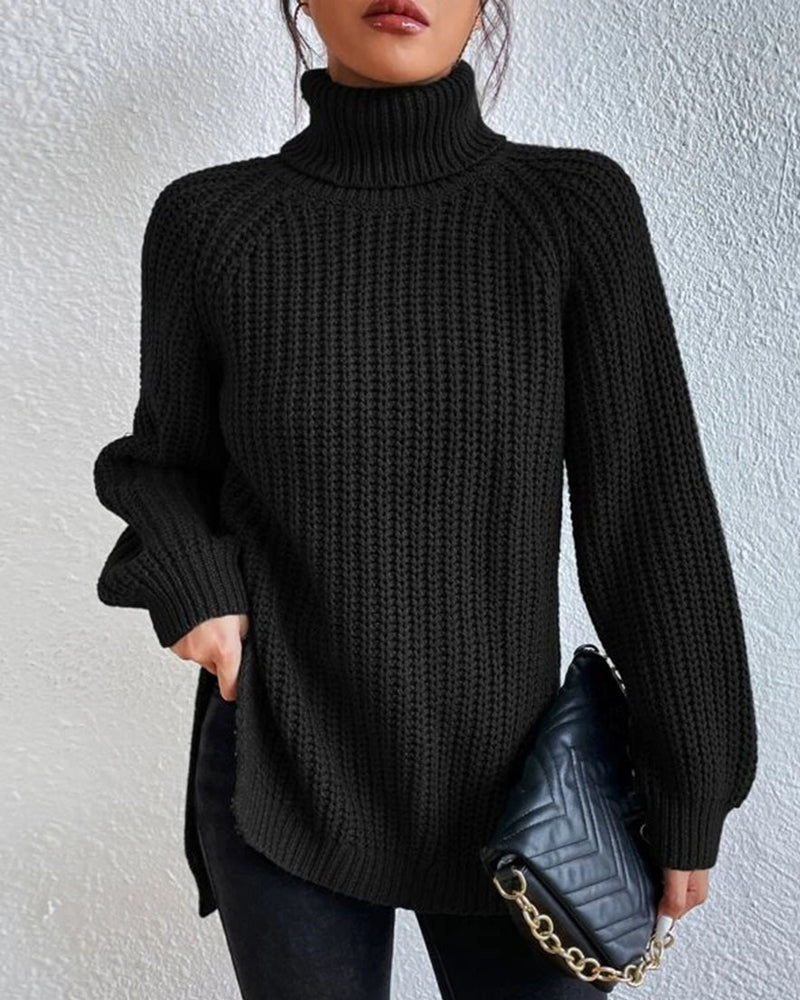 Beatrice | Women’s Winter Ribbed Turtleneck Sweater
