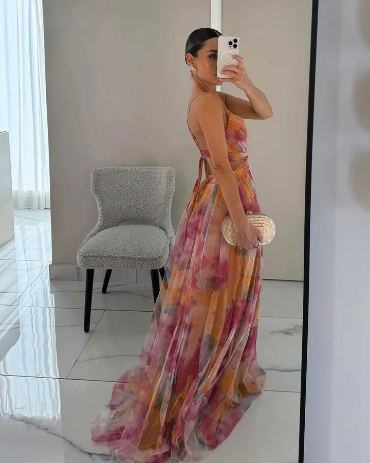 Qelira - Floral Maxi Dress