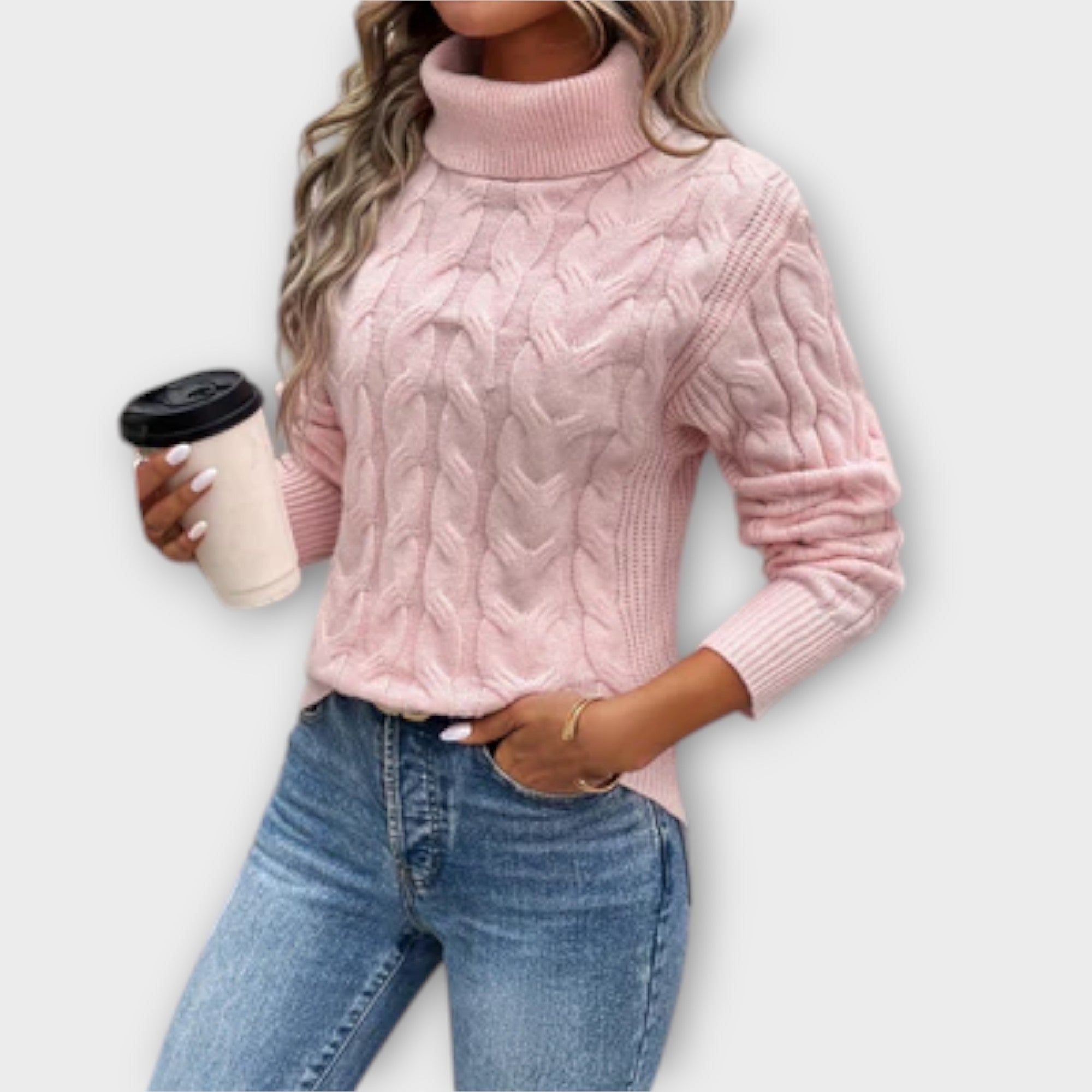 Amelia – Elegant knitted turtleneck sweater