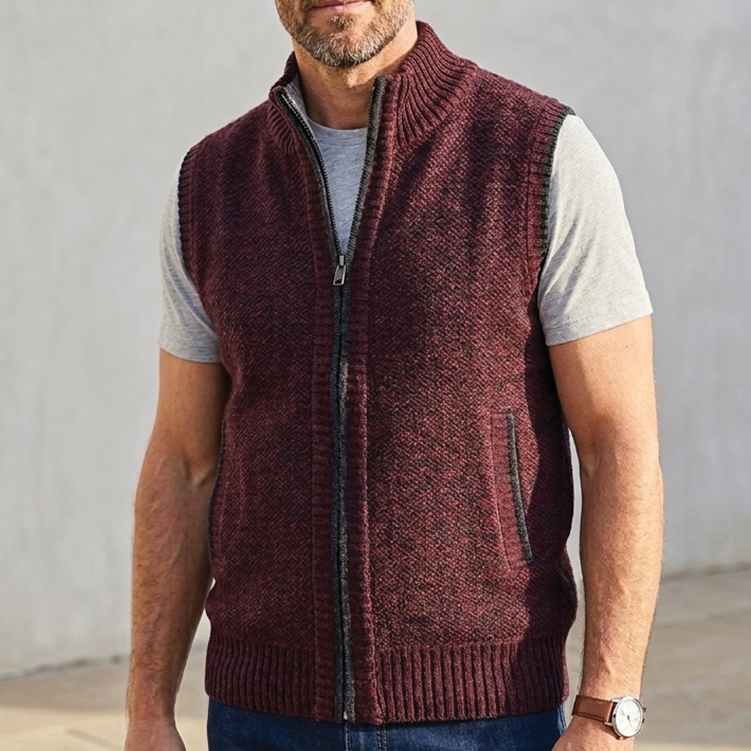 Cevin - Zip-Up Sweater Vest