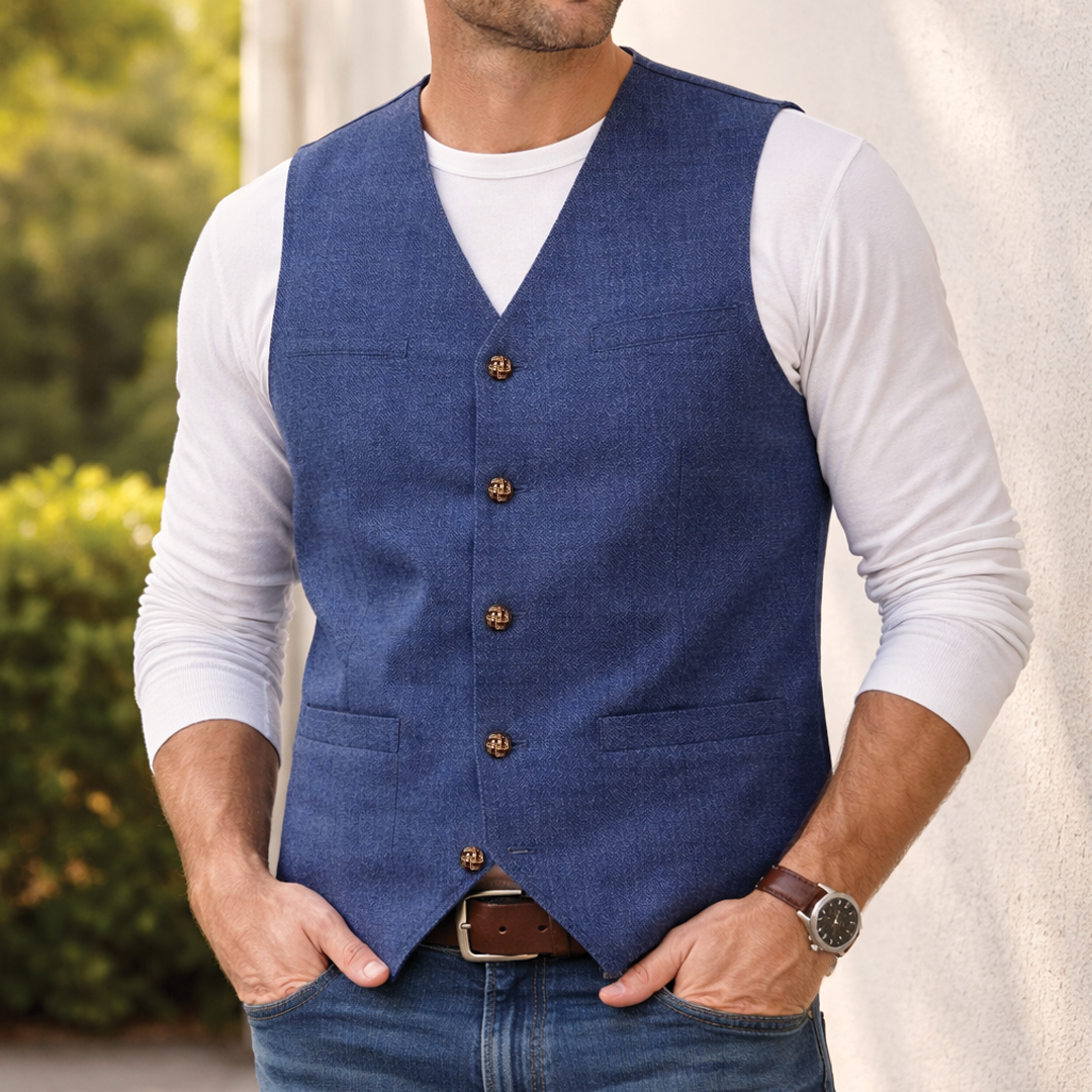 Cendric - Hverdagsvest i denim