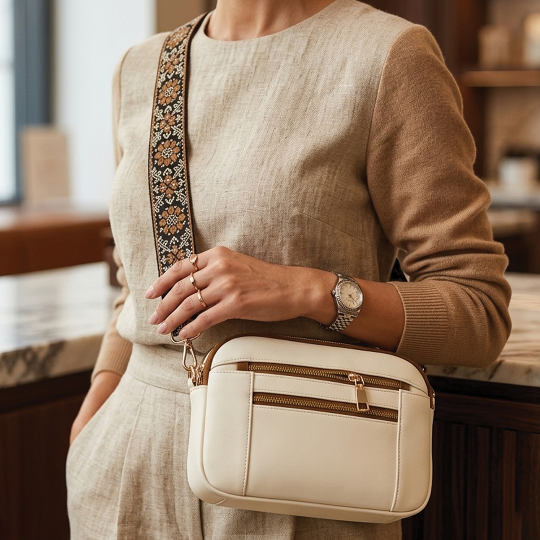 Tarexa - Crossbody-skuldertaske i vegansk læder