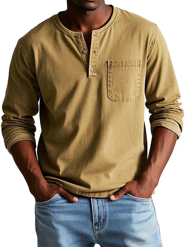Ben | Men’s Casual Long Sleeve Henley Shirt