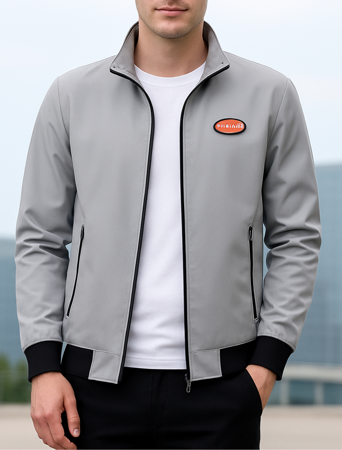 Belle & Cooper | Business Casual Jacket with Stand-Up Collar