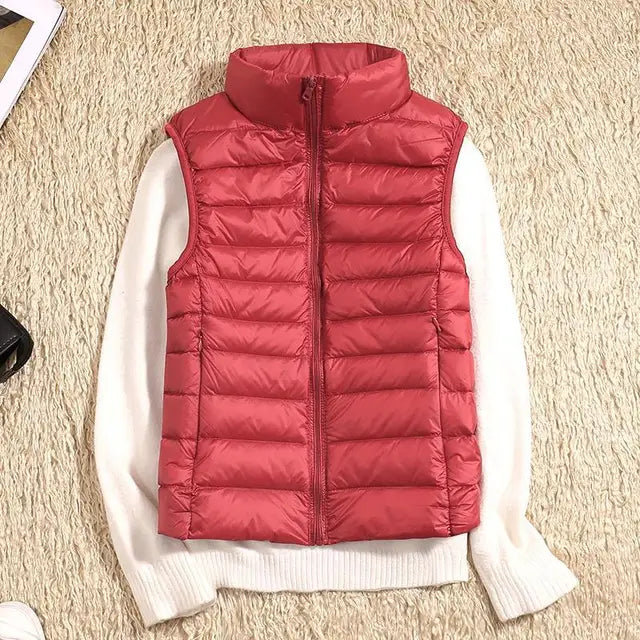 Rose | Women’s Lightweight Zip Front Puffer Vest