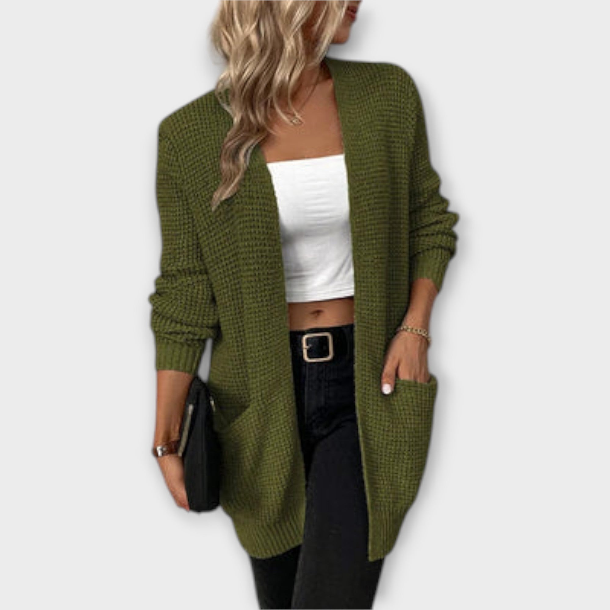 Nancy - Casual knit cardigan with pockets