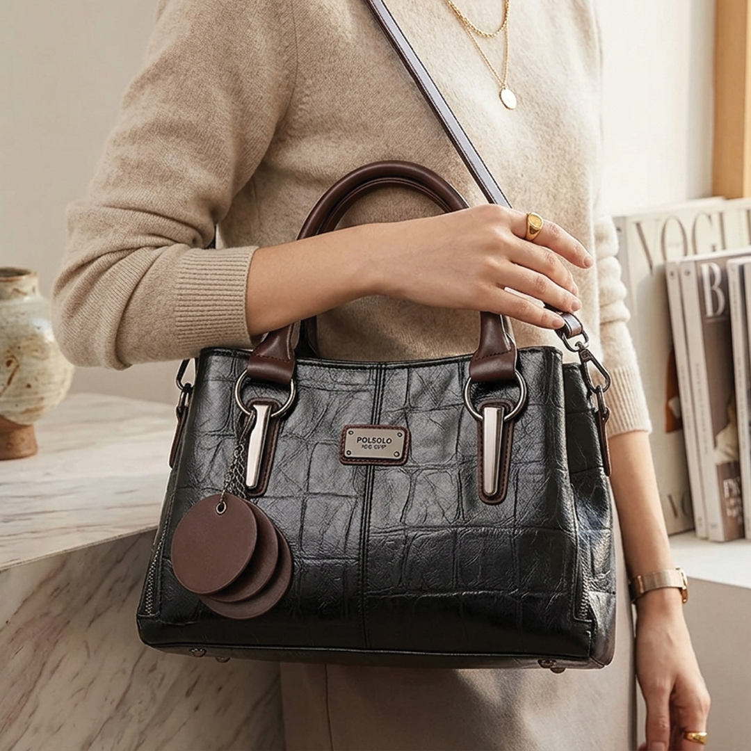 Hanzel - Leather Structured Handbag