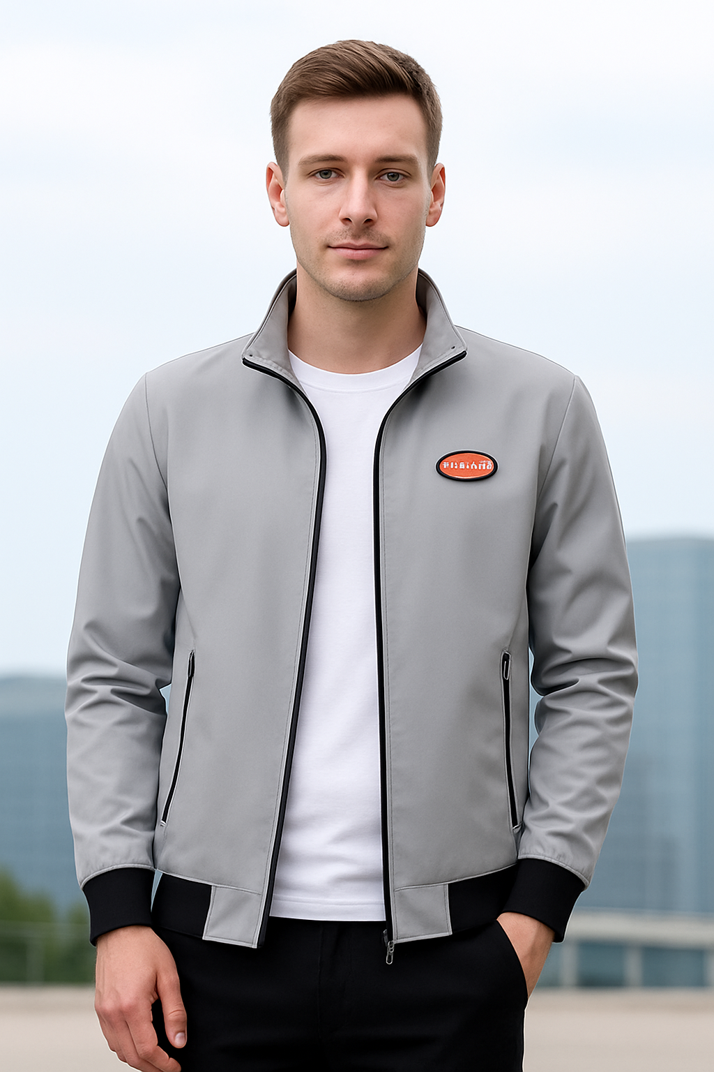 Belle & Cooper | Business Casual Jacket with Stand-Up Collar