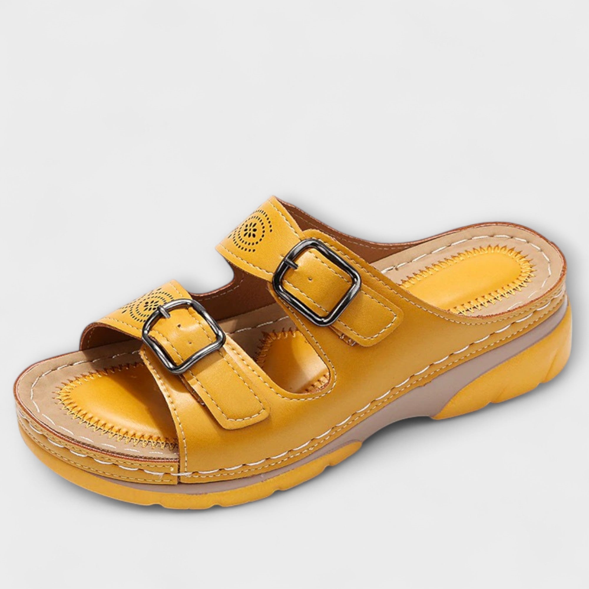Orthopedic leather sandals