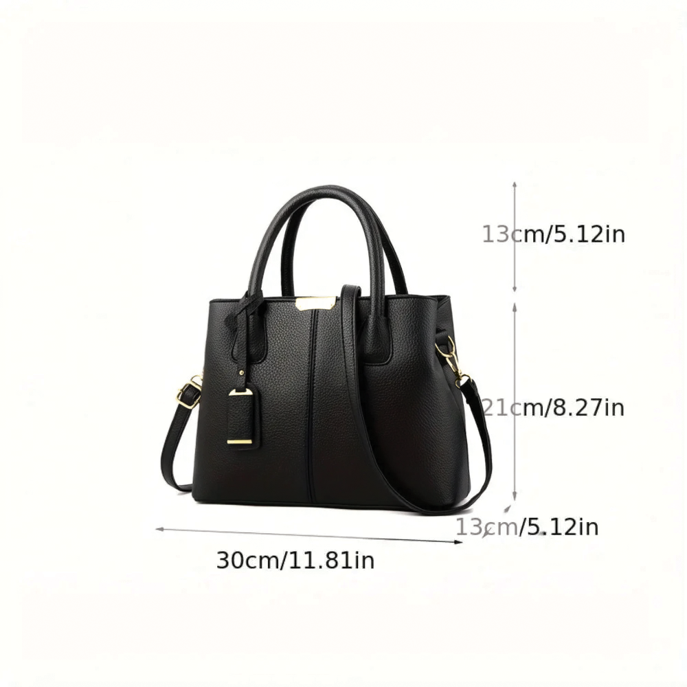Delvire - Vegan Leather Structured Handbag