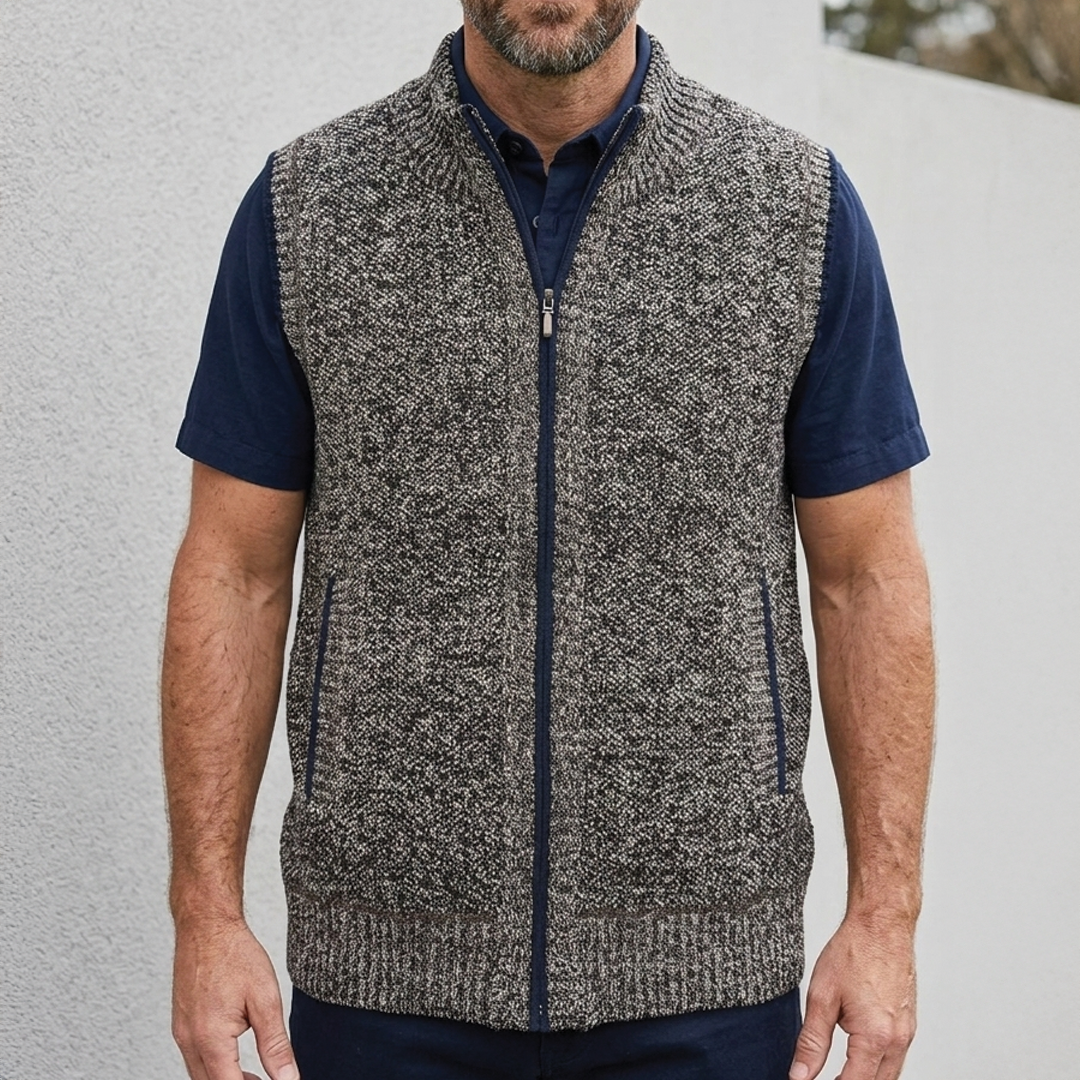 Cevin - Zip-Up Sweater Vest