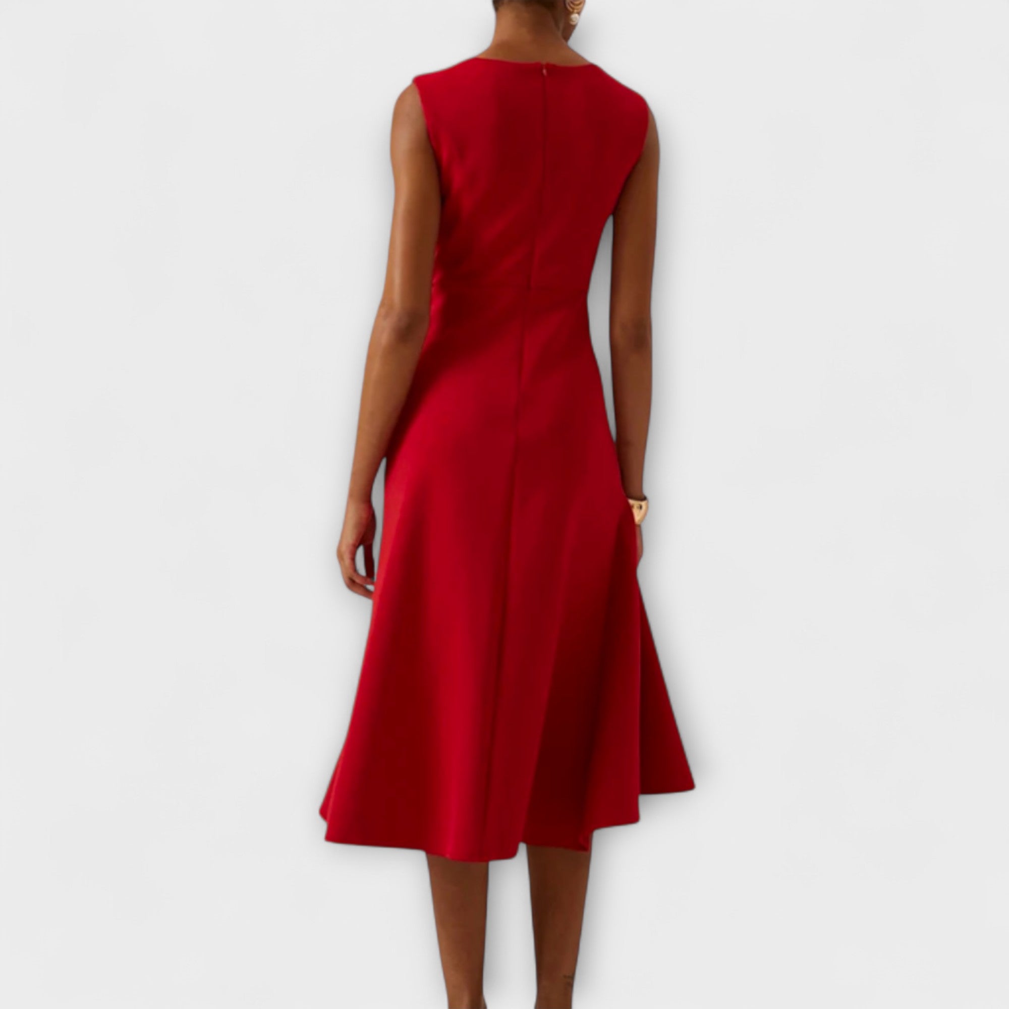 Sheila™ | Draperet asymmetrisk midikjole