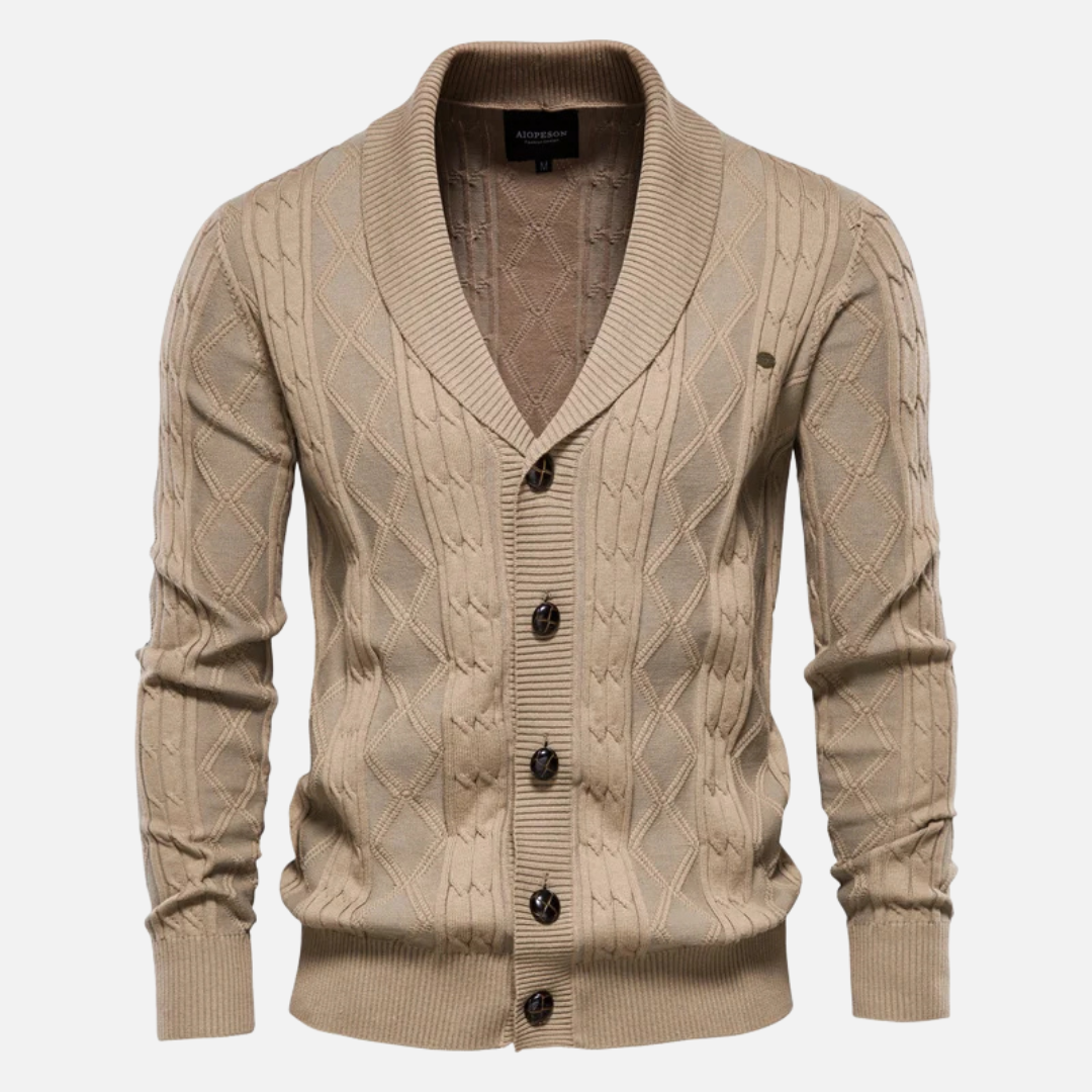 Brixon - Argyle Knit Cardigan