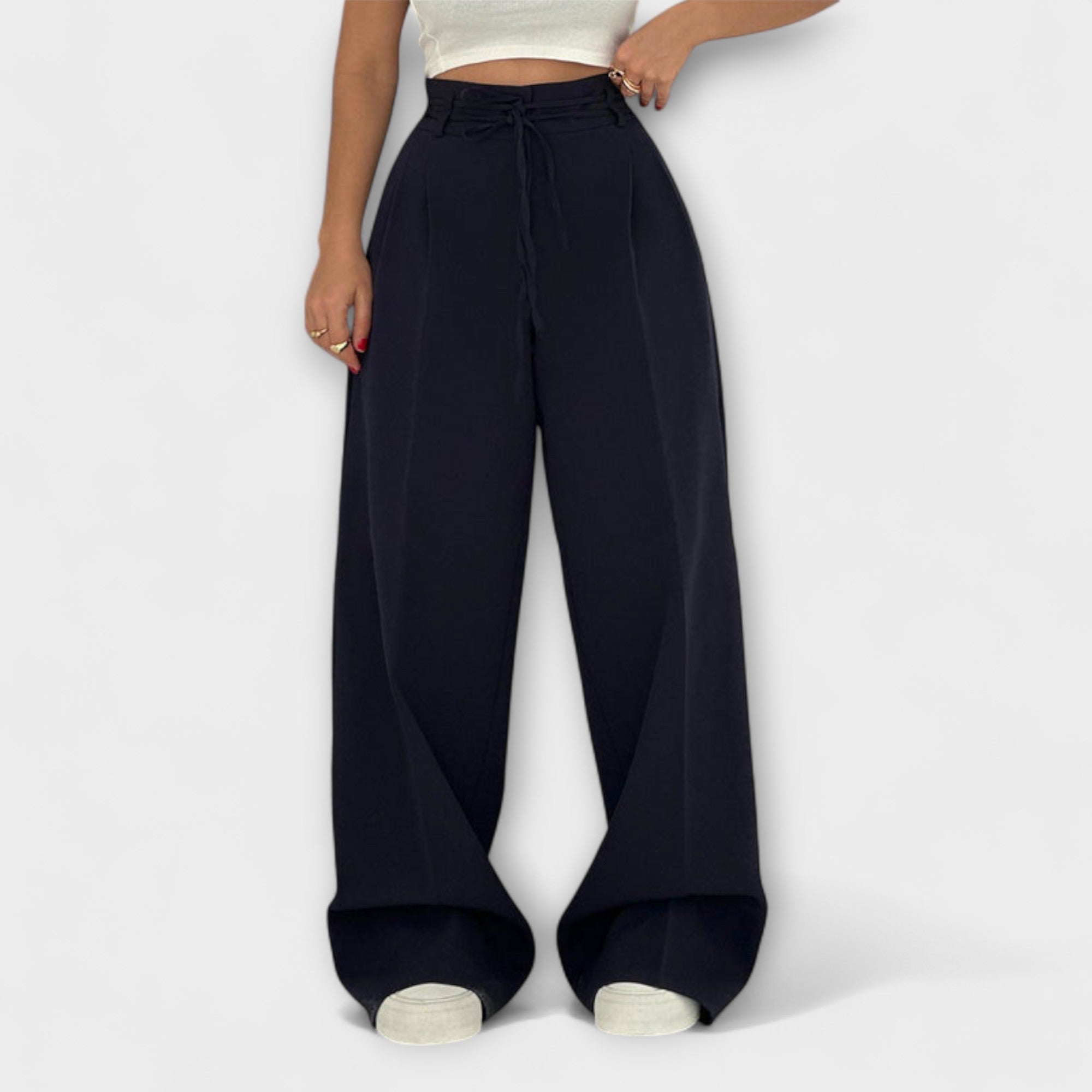 Jill - Lace-up leisure trousers
