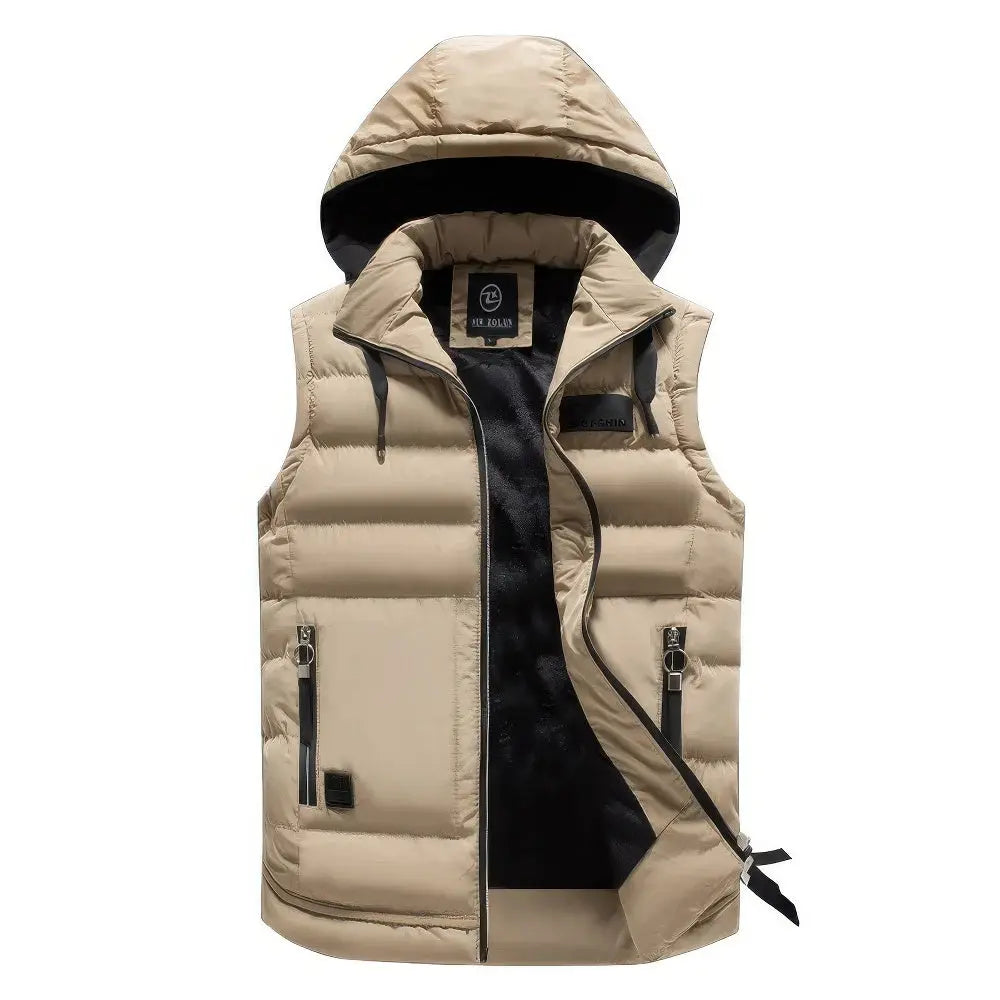 Belle & Cooper | Deluxe Sleeveless Men's Jacket with Removable Hood