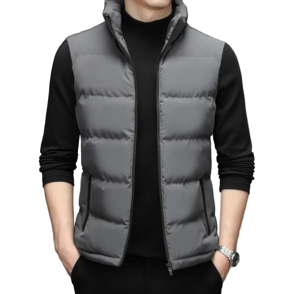 Belle & Cooper | Sleeveless Vest with Stand-Up Collar