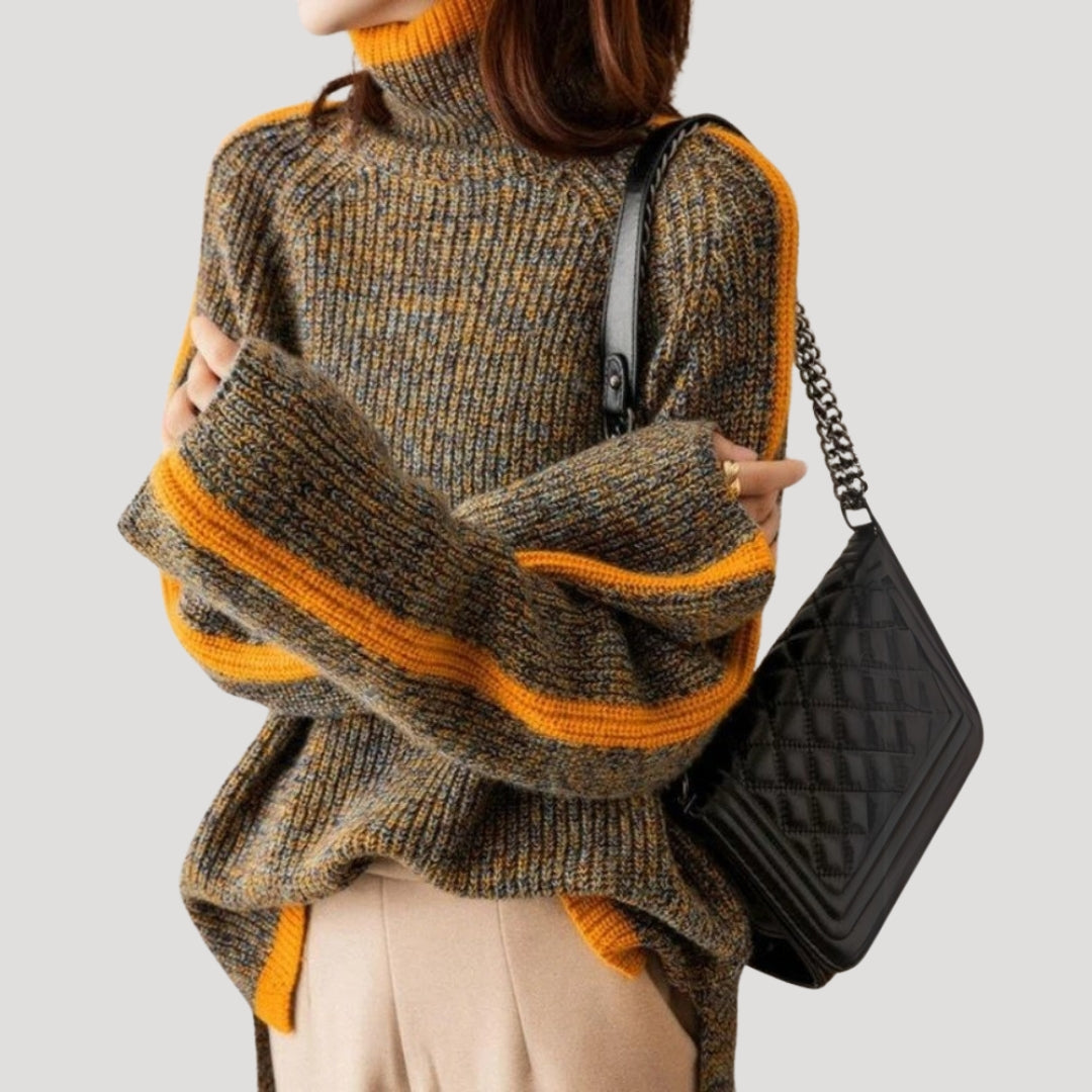 Brooklyn | Women’s Spring Ribbed Turtleneck Knit Sweater