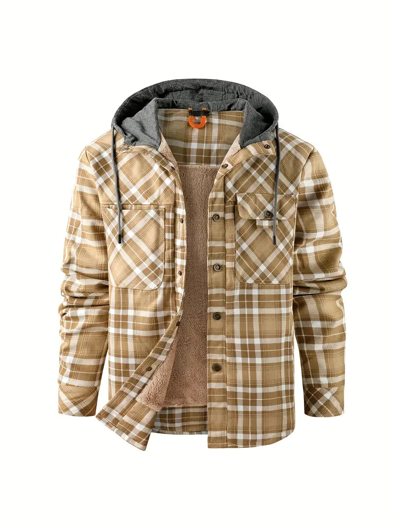 Qaren - Hooded Checked Jacket