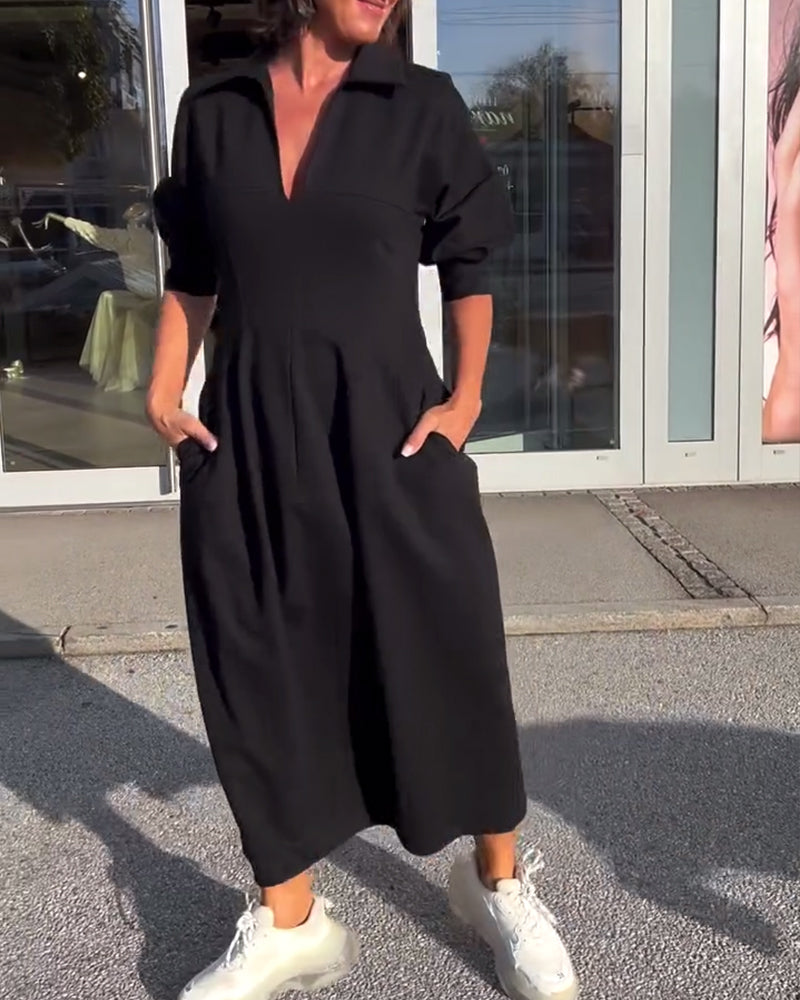 Florisse - Midi-kjole med krave