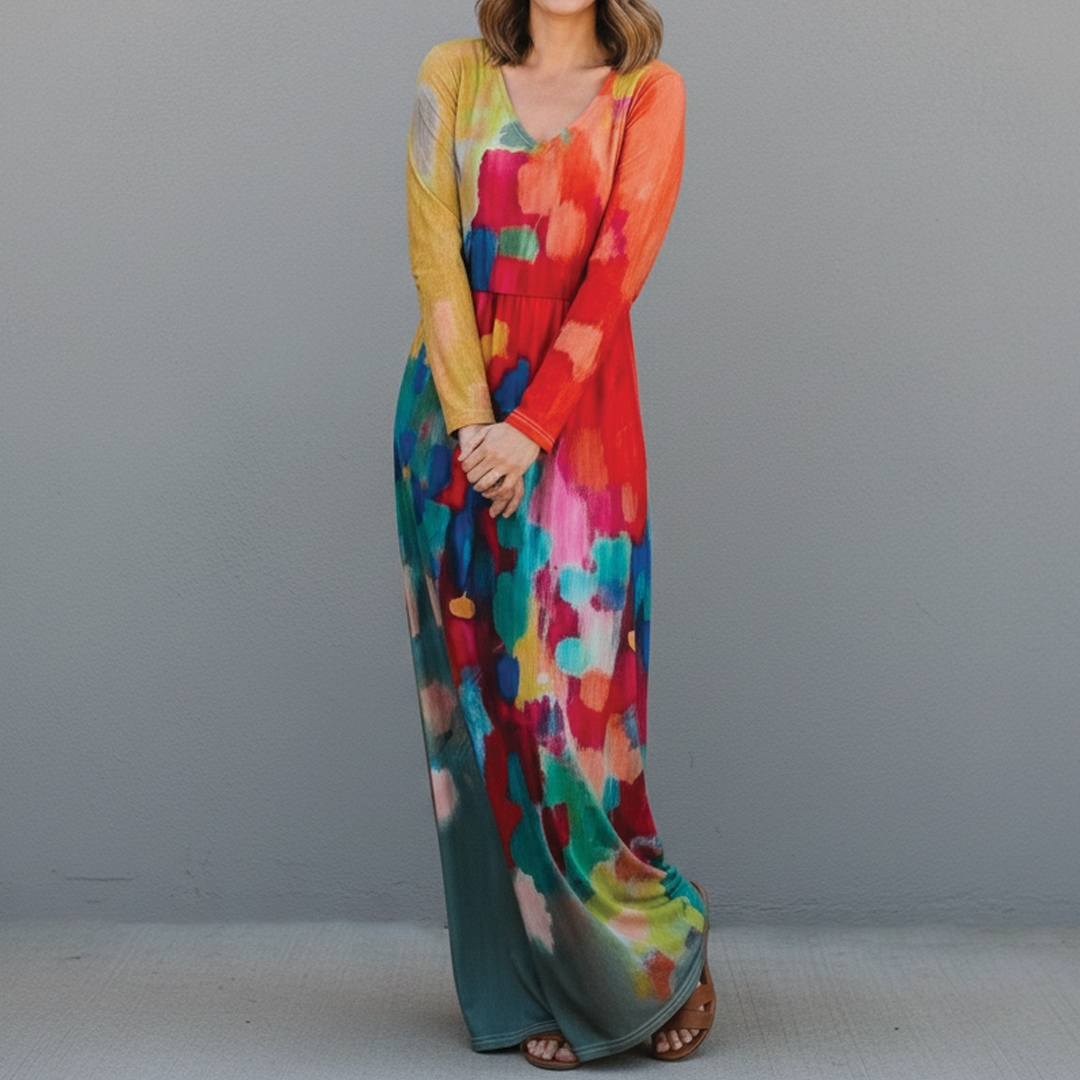 Jovina - V-Neck Maxi Dress