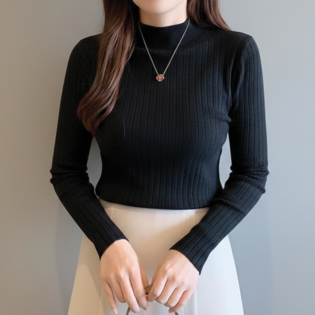 Galatea - Ribbed Turtleneck Top
