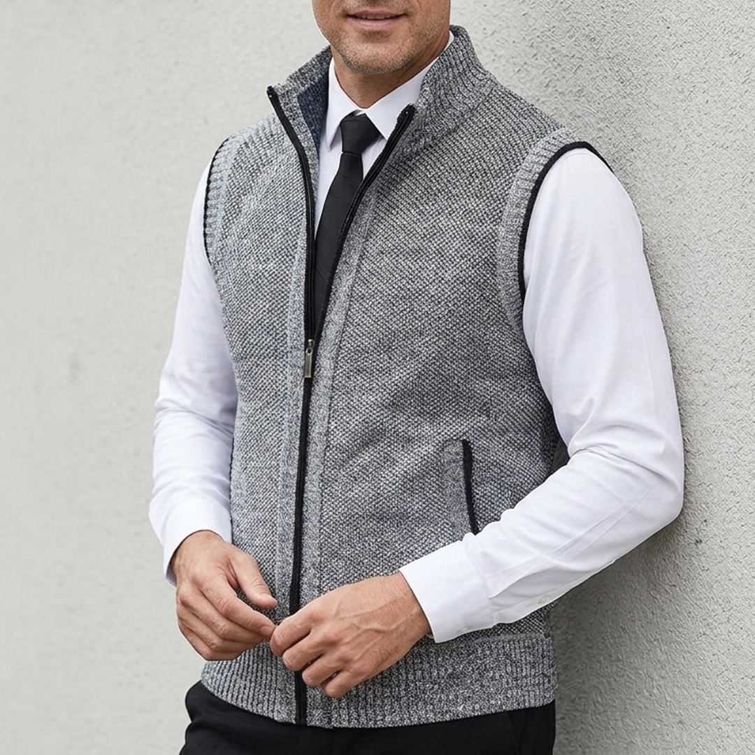 Cevin - Zip-Up Sweater Vest