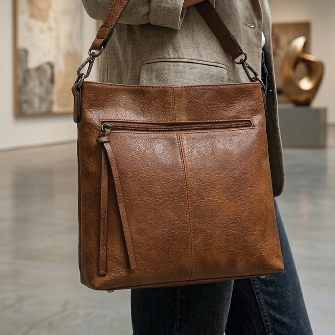 Arixa - Vegan Leather Slim Crossbody Bag