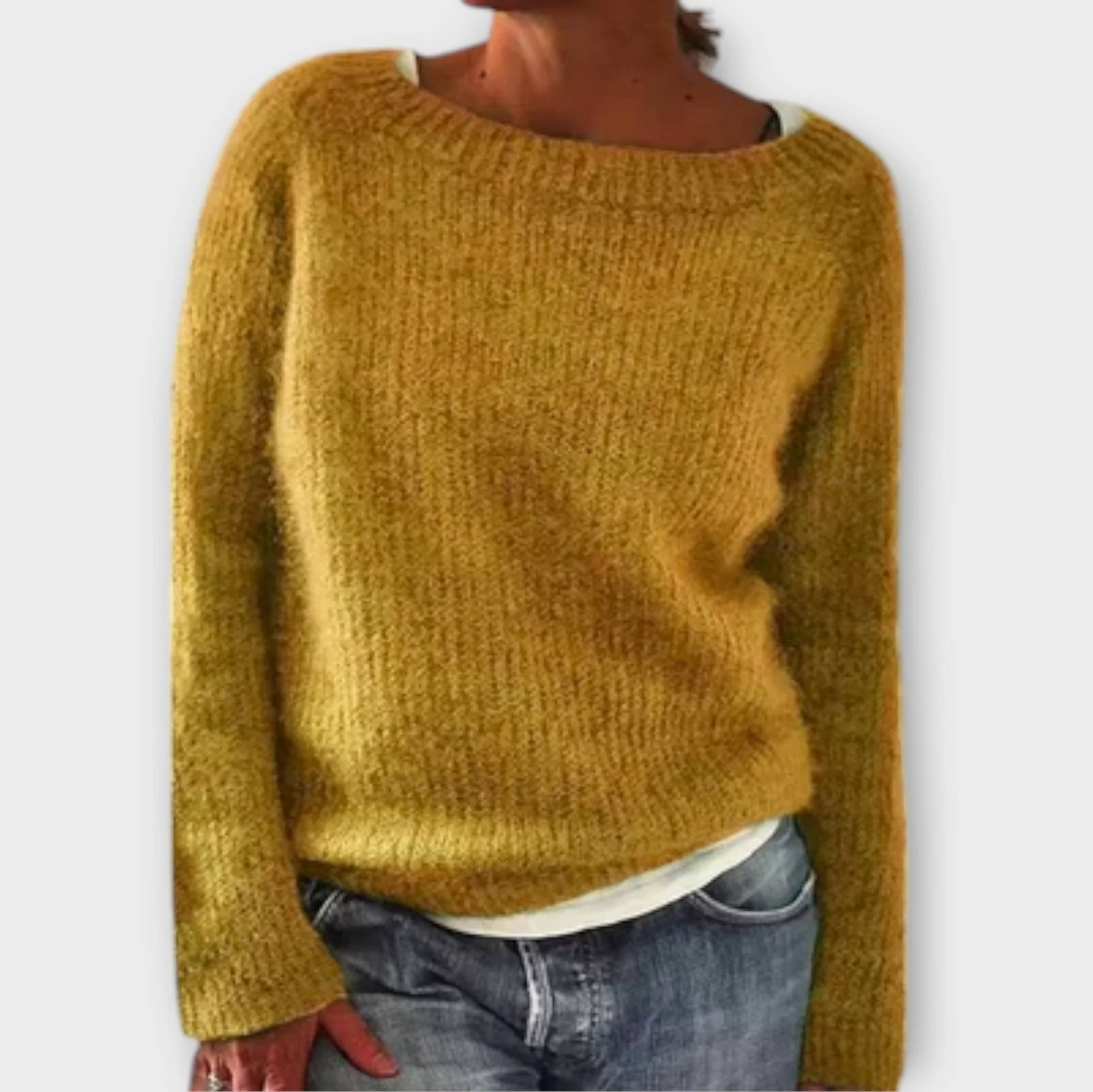 Regine – Sweater in a solid color knit look
