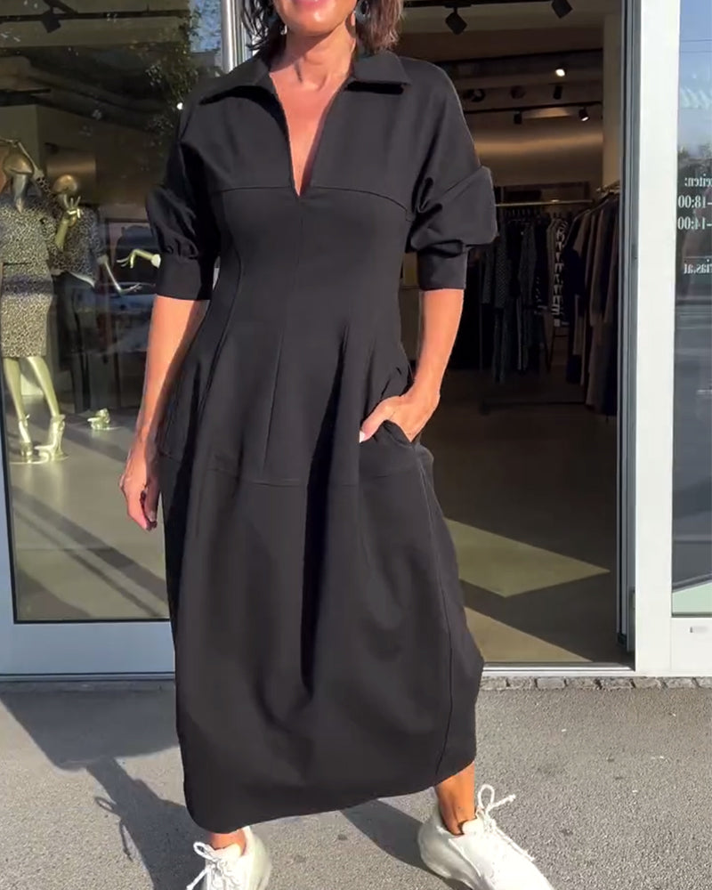 Florisse - Midi-kjole med krave