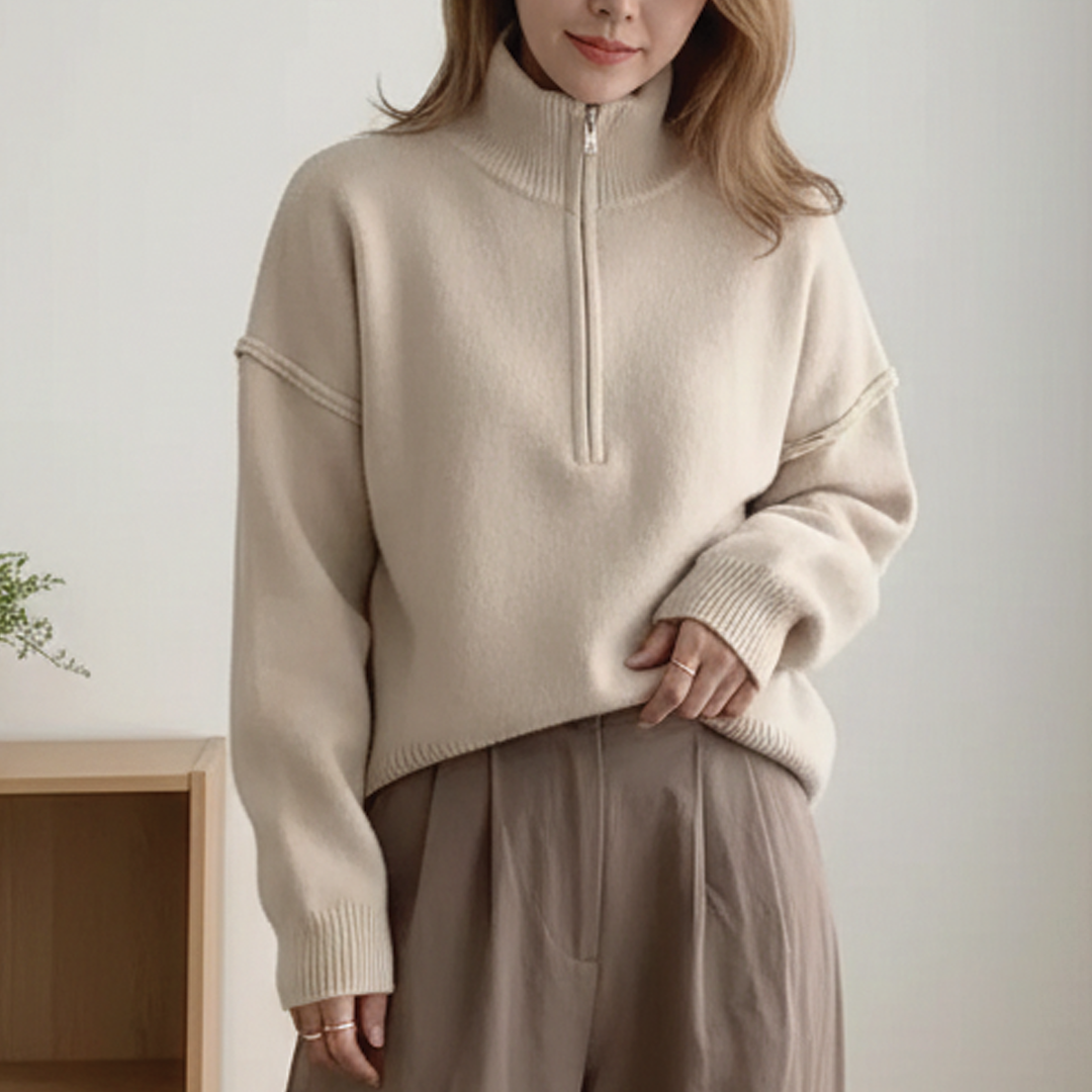 Issa - High Neck Knit Sweater