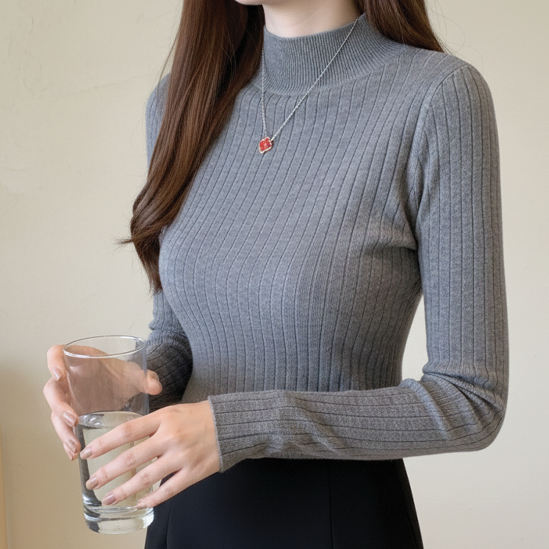 Galatea - Ribbed Turtleneck Top