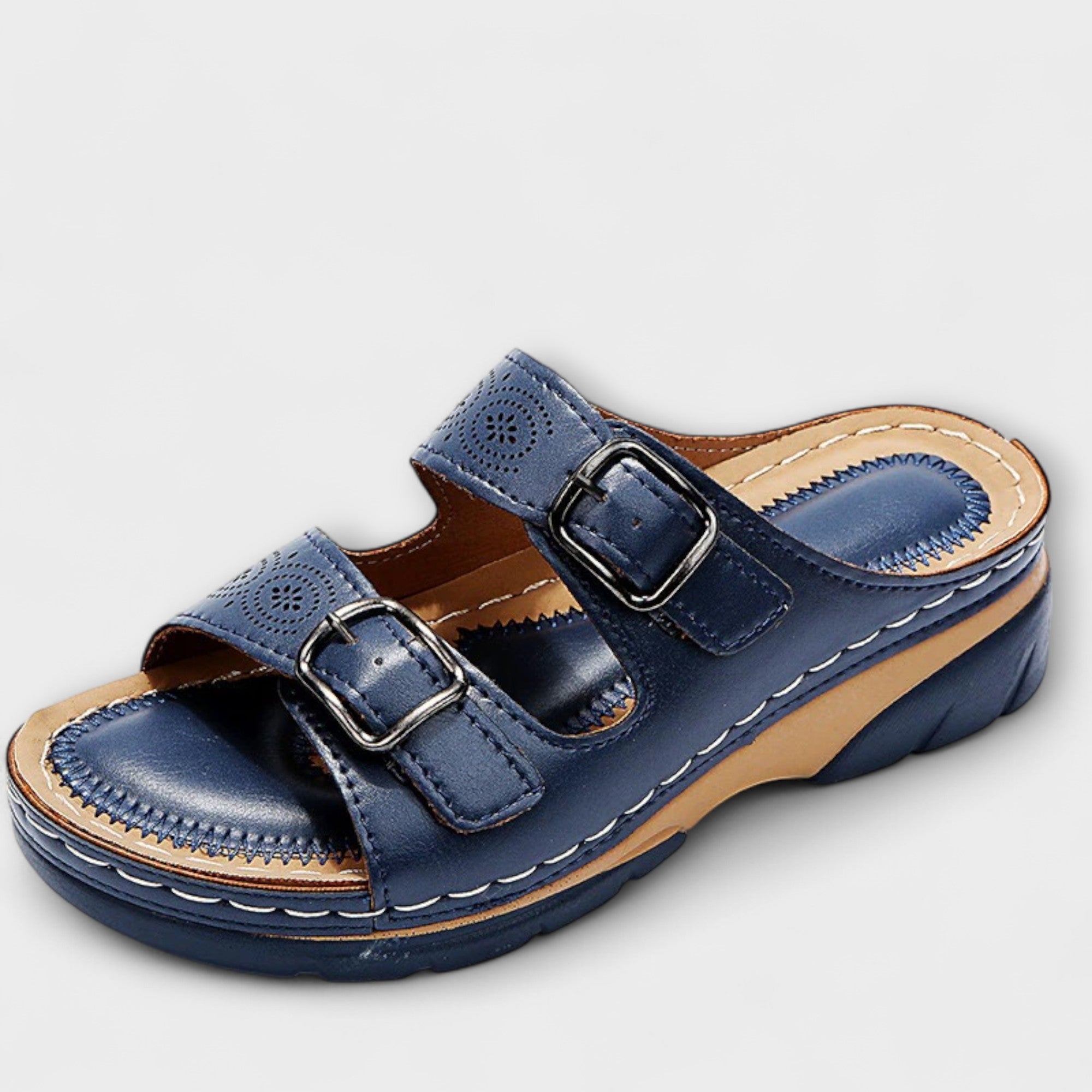 Orthopedic leather sandals