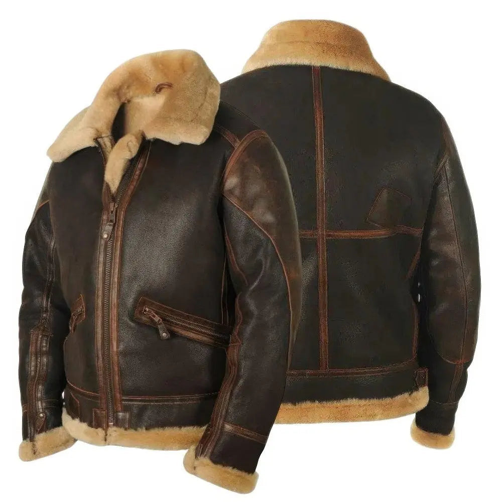 Belle & Cooper | Leather Jacket with Long Sleeves and Soft Plush