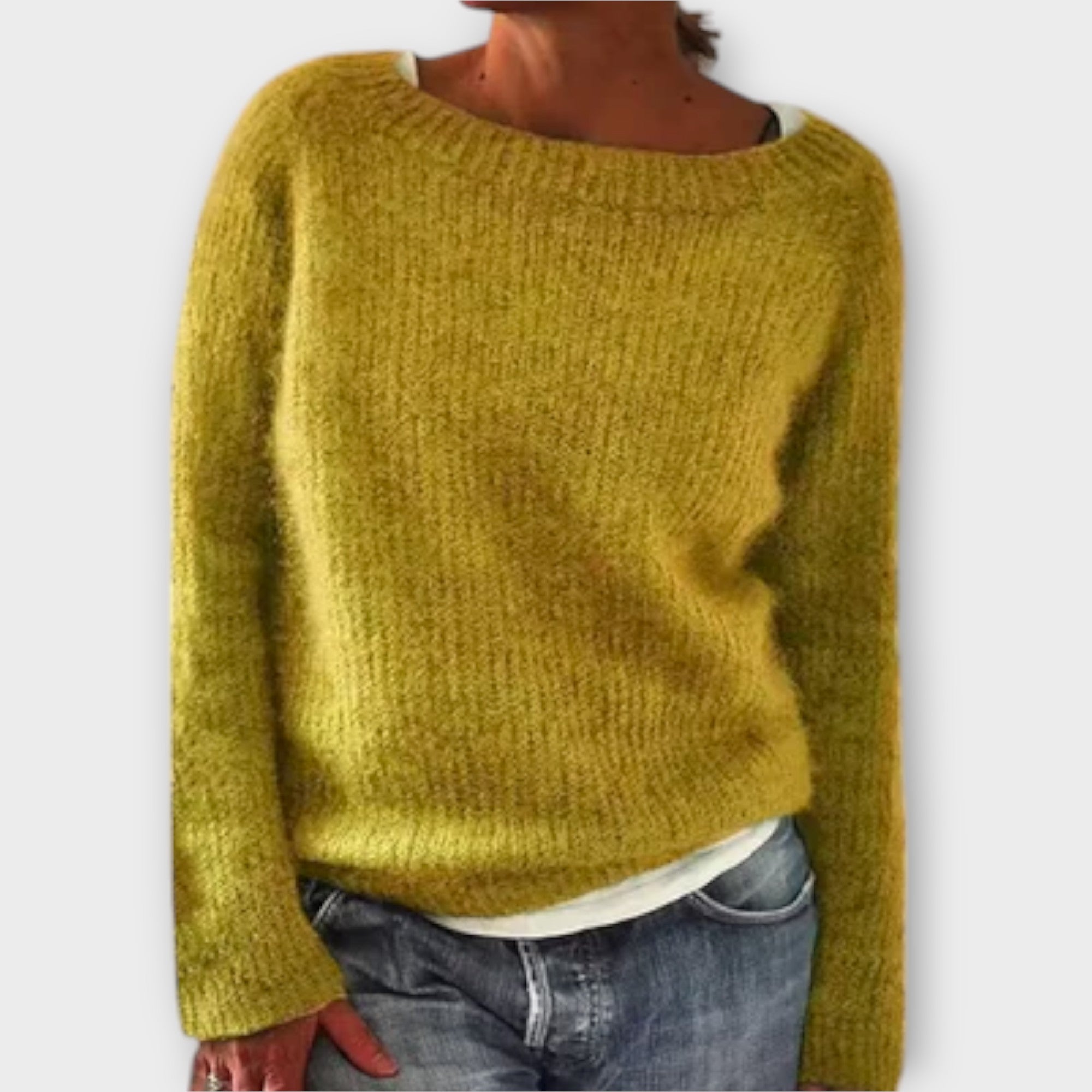 Regine – Sweater in a solid color knit look