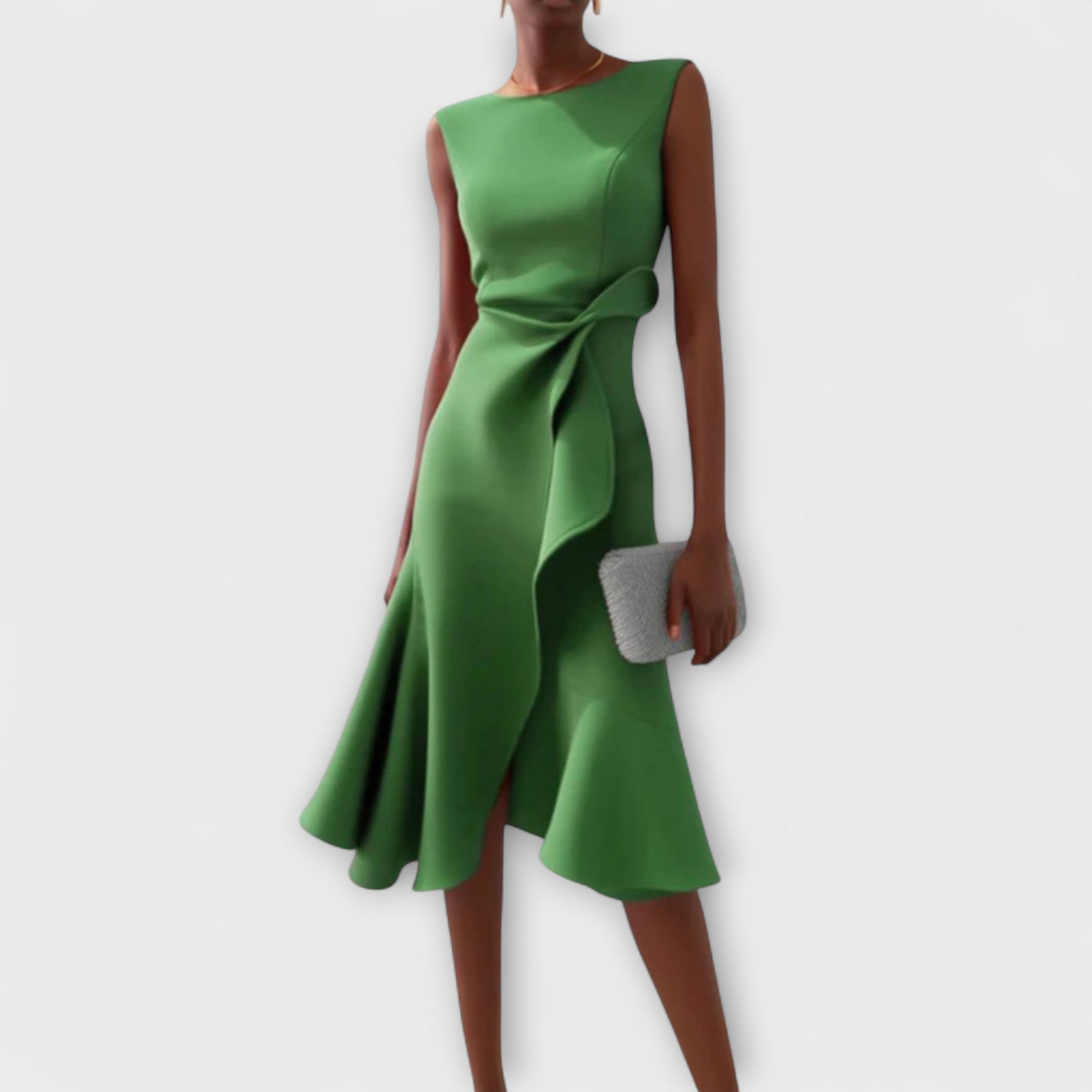 Sheila™ | Draperet asymmetrisk midikjole