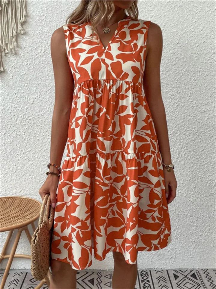 Qavelle - Floral Summer A-Line Dress