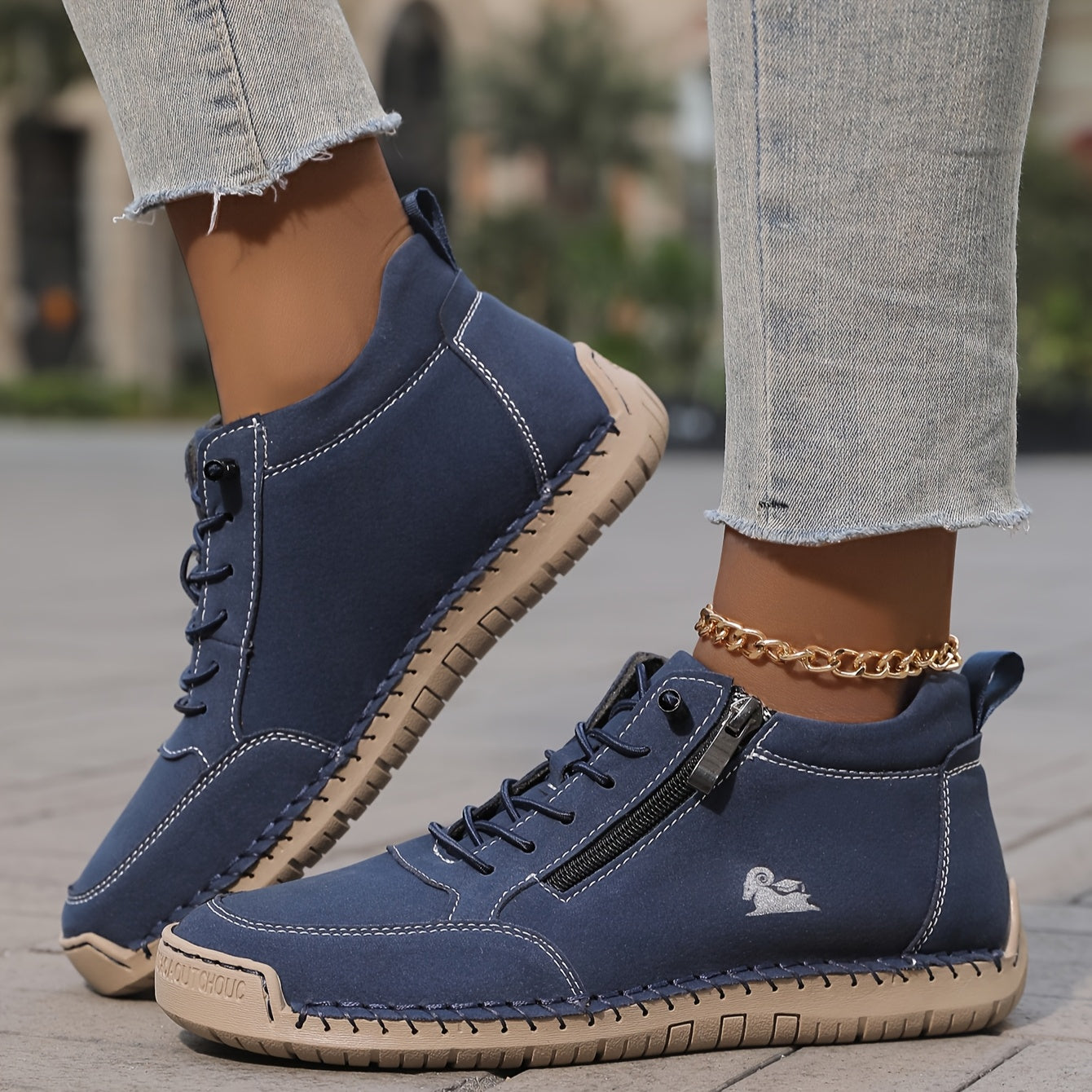 Danielle | Women Spring Zip Up Walking Sneakers