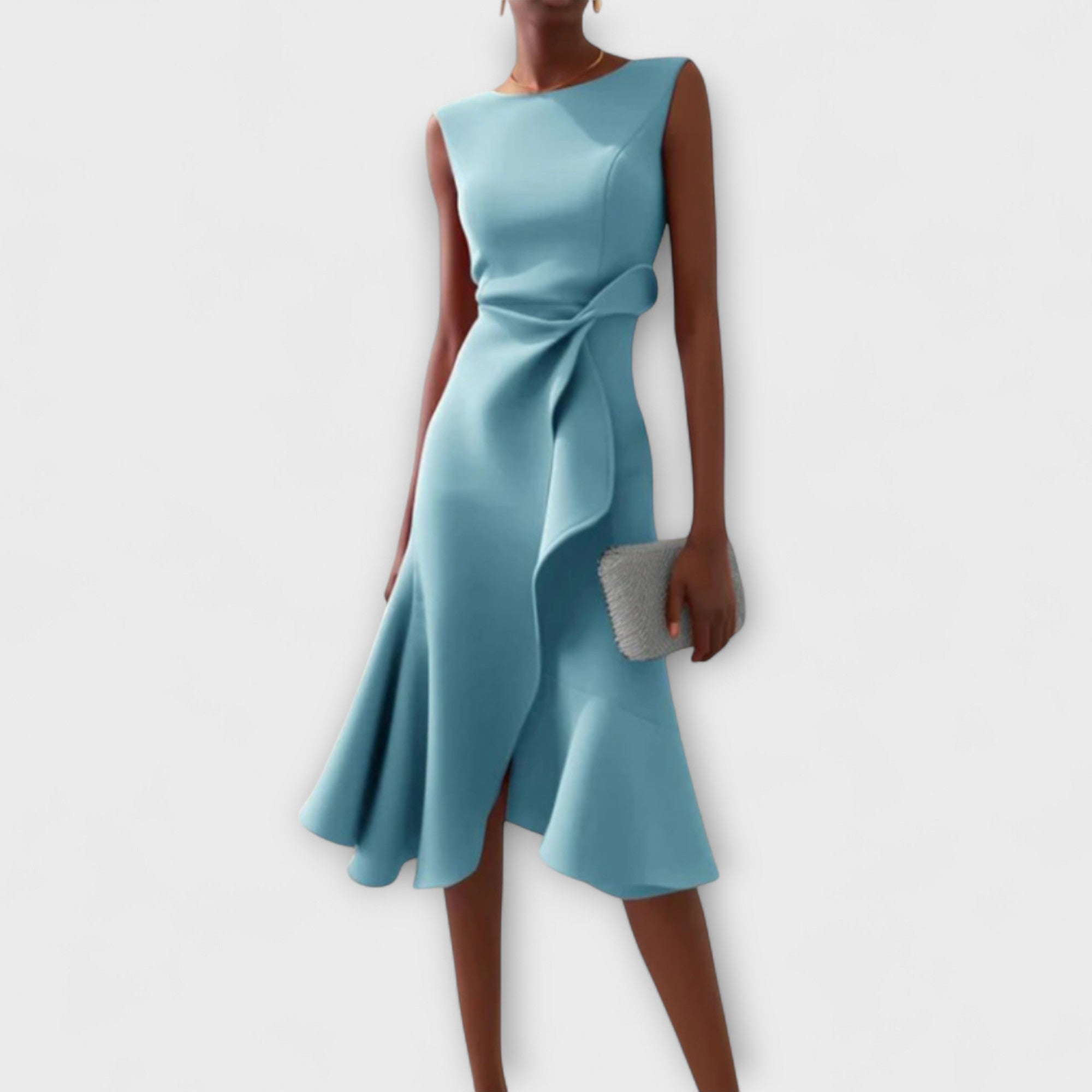 Sheila™ | Draperet asymmetrisk midikjole