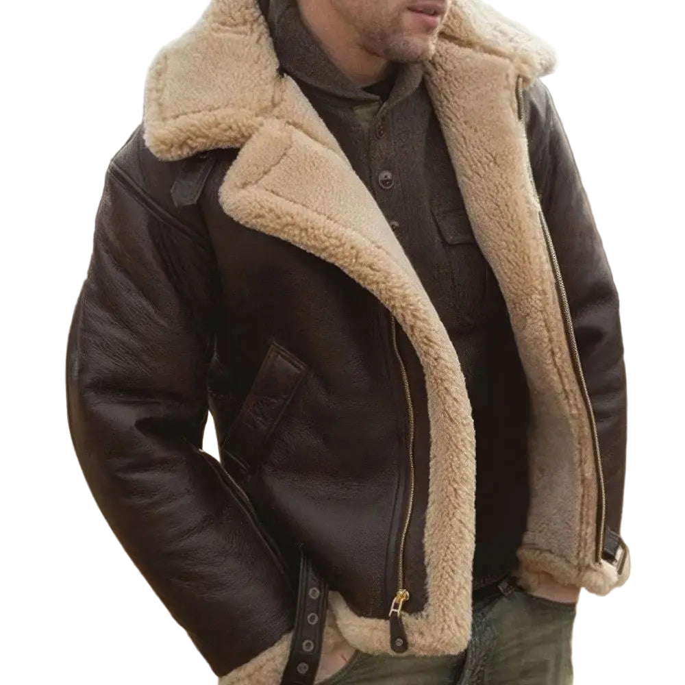 Belle & Cooper | Leather Jacket with Long Sleeves and Soft Plush